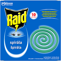 Raid insekticidní spirála proti komárům, 10 ks
