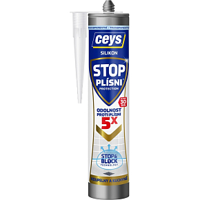 Ceys Stop Plísni sanitární silikon, transparentní, 280 ml Ceys Stop Plísni sanitární silikon, transparentní, 280 ml