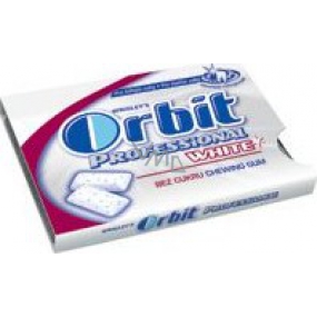 Wrigleys Orbit Professional White žvýkačky bez cukru dražé 10 kusů 14 g