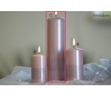 Lima Stuha svíčka světle růžová válec 60 x 220 mm 1 kus
