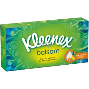 Kleenex Balsam hygienické kapesníky s výtažkem z měsíčku lékařského 3 vrstvé 72 kusů