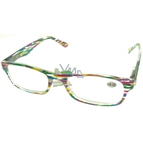 Berkeley Čtecí dioprtické brýle +4,0 plast barevné proužky 1 kus MC2139