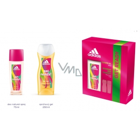 Adidas Get Ready! for Her parfémovaný deodorant sklo 75 ml + sprchový gel 250 ml, kosmetická sada pro ženy