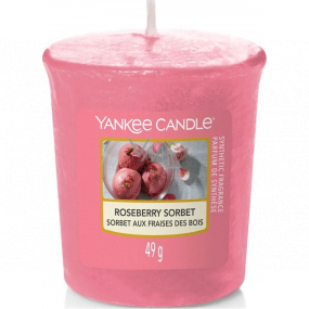 Yankee Candle Roseberry Sorbet - Růžový sorbet vonná svíčka votivní 49 g