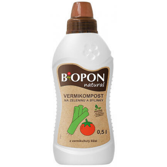 Bopon Natural Vermikompost na bylinky a zeleninu tekuté hnojivo 500 ml