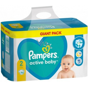 Pampers Active Baby Giantpack Mini velikost 2, 4-8 kg plenkové kalhotky 96 kusů