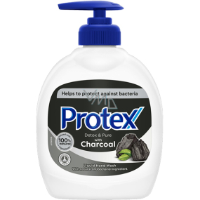 Protex Charcoal antibakteriální tekuté mýdlo s pumpičkou 300 ml