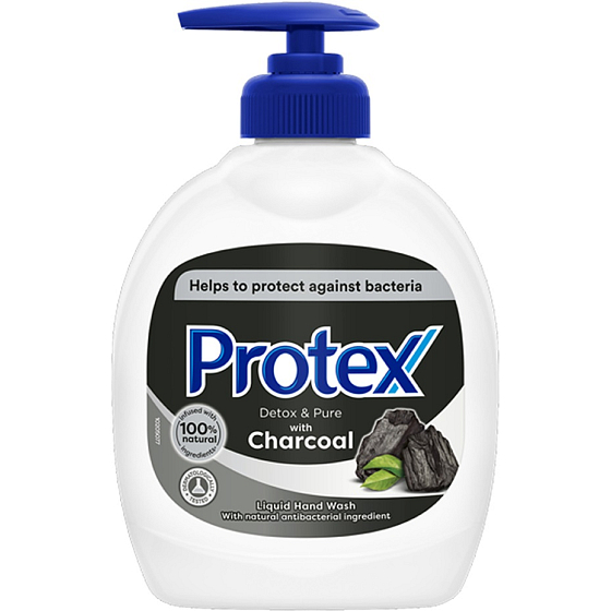 Protex Charcoal antibakteriální tekuté mýdlo s pumpičkou 300 ml