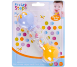 First Steps Fun Rattle Chrastítko činka žluto-modrá 15 cm 1 kus