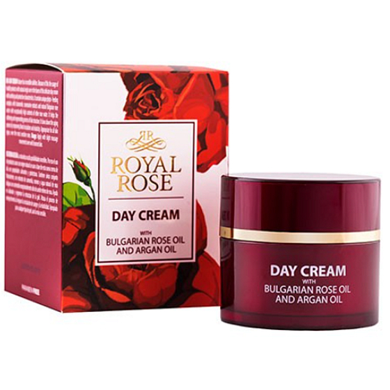 Royal Rose denní krém s růžovým a arganovým olejem pro všechny typy pleti 50 ml