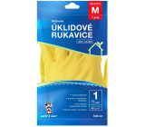 Balhome Rukavice latexové úklidové žluté velikost M 1 pár