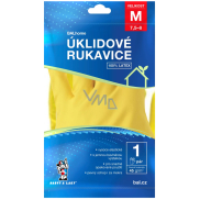 Balhome Rukavice latexové úklidové žluté velikost M 1 pár