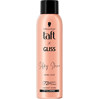 Schwarzkopf Taft x Gliss Silky Shine sprej na vlasy pro lesk 150 ml
