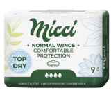 Micci Normal Wings Top Dry intimní vložky s křidélky 9 kusů