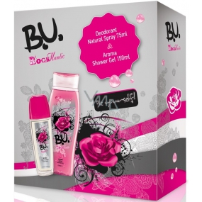 B.U. Rockmantic parfémovaný deodorant sklo 75 ml + sprchový gel 250 ml, dárková sada pro ženy