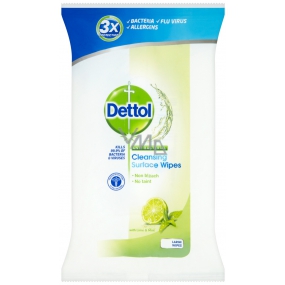 Dettol Limetka a máta antibakteriální ubrousky na povrchy 36 kusů