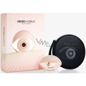 Kenzo World Eau de Toilette toaletní voda pro ženy 50 ml + kosmetická taštička, dárková sada