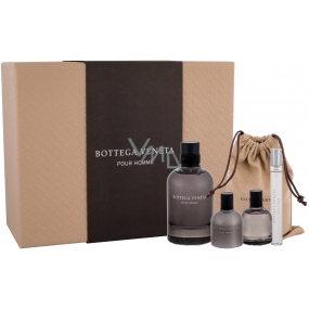 Bottega Veneta pour Homme toaletní voda pro muže 90 ml + balzám po holení 30 ml + toaletní voda 10 ml + sprchový gel 30 ml, dárková sada