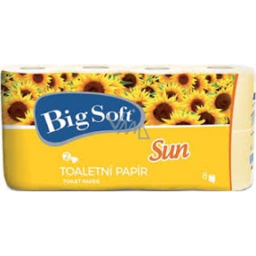 Big Soft Sun toaletní papír 2 vrstvý 200 útržků 8 rolí