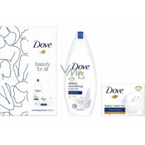 Dove Beauty For All Deeply Nourishing sprchový gel 250 ml + Original toaletní mýdlo 100 g, kosmetická sada