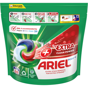 Ariel Extra Clean Power gelové kapsle univerzální na praní 36 kusů 979,2 g