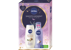 Nivea Smooth Moment Shea Butter & Botanical sprchový gel 250 ml + Smooth Sensation tělové mléko 250 ml, kosmetická sada pro ženy