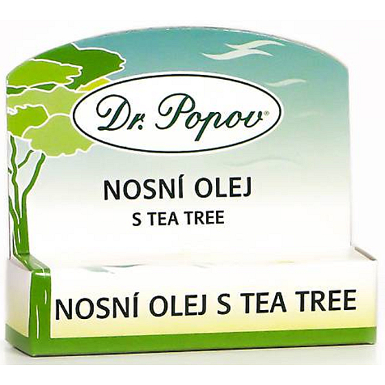 Dr. Popov Tea Tree Nosní olej roll-on na uvolnění dýchacích cest 6 ml