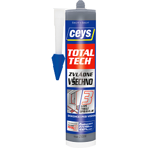 Ceys Total Tech univerzální lepidlo a tmel, šedý, 290 ml