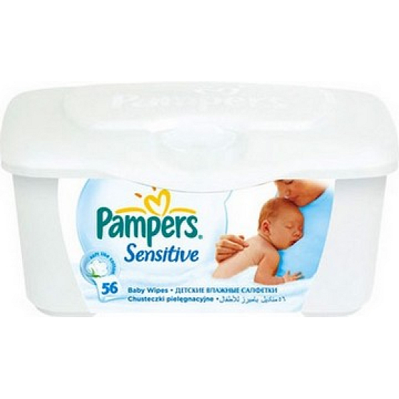 Pampers Sensitive Vlhčené ubrousky pro citlivou pokožku dětí 56 kusů