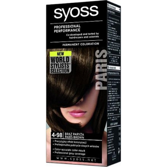Syoss Professional barva na vlasy 4 - 98 pařížská hnědá