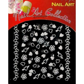 Absolute Cosmetics Nail Art nálepky na nehty s kamínky NT21W 1 aršík