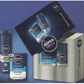 Nivea Men 2phase Protect voda po holení 100 ml + gel na holení 200 ml, kosmetická sada