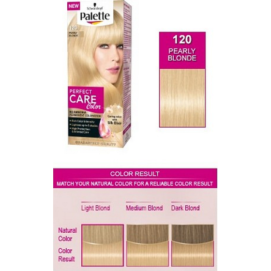 Schwarzkopf Palette Perfect Color Care barva na vlasy 120 Perleťově plavý