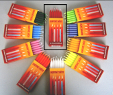 Dortové svíčky Červená 95 x 8 mm 12 kusů