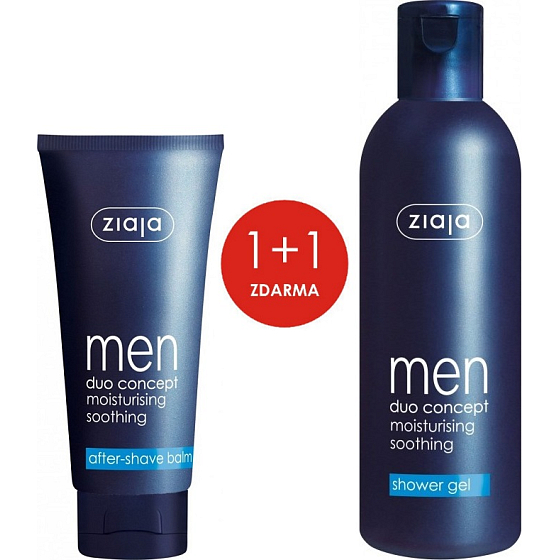 Ziaja Men Duo Concept hydratační balzám po holení 75 ml + sprchový gel 300 ml, duopack