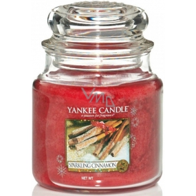 Yankee Candle Sparkling Cinnamon - Třpytivá skořice vonná svíčka Classic malá sklo 104 g