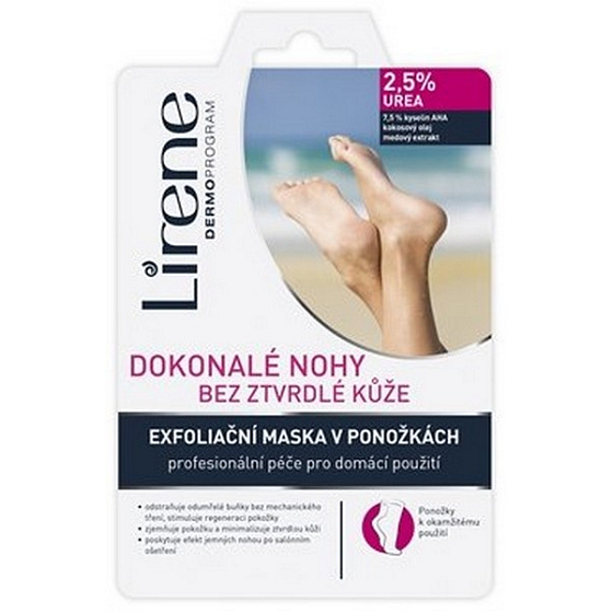 Lirene Dokonalé nohy bez ztvrdlé kůže 2,5% urea exfoliační maska v ponožkách
