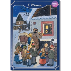 Albi Hrací přání do obálky K Vánocům Lada Štestí, zdraví, pokoj svatý 15 x 21 cm