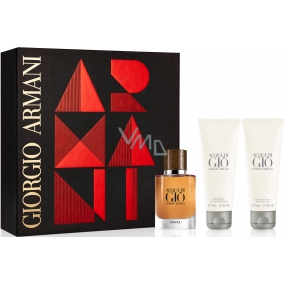 Giorgio Armani Acqua di Gio Absolu parfémovaná voda pro muže 40 ml + sprchový gel 75 ml + balzám po holení 75 ml, dárková sada