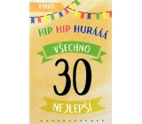 Nekupto Přání k narozeninám 30 Všechno nejlepší 115 x 170 mm