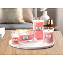 WoodWick Melon & Pink Quartz - Meloun a růžový křemen vonná svíčka s dřevěným knotem a víčkem sklo střední 275 g