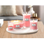 WoodWick Melon & Pink Quartz - Meloun a růžový křemen vonná svíčka s dřevěným knotem a víčkem sklo střední 275 g