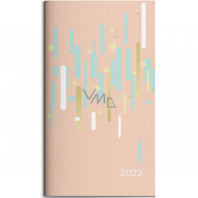 Albi Diář 2022 Kapesní čtrnáctidenní Světle růžový 15,5 x 8,5 x 0,5 cm