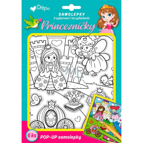 Ditipo Samolepky k vybarvení Princezničky 175 x 210 mm 6 kusů