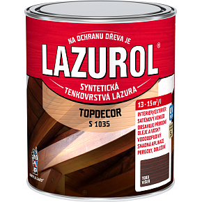 Lazurol Topdecor S1035 tenkovrstvá lazura na dřevo T083 višeň, 750 ml