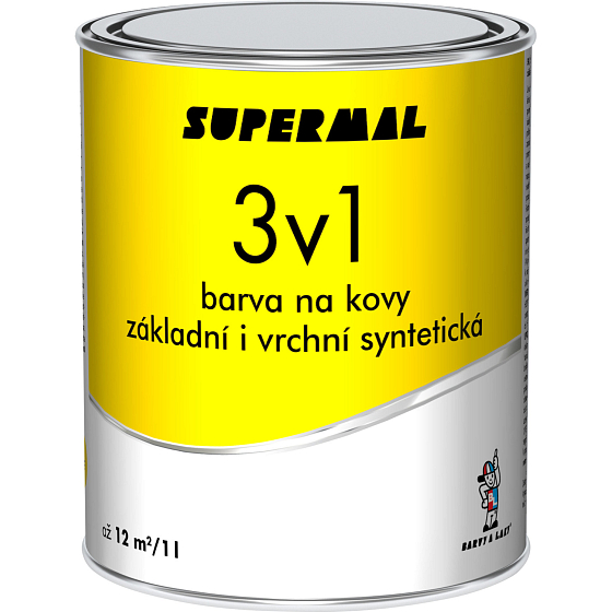 Supermal 3v1 S2177 0530 zeleň střední vrchní syntetická barva na kovy, 0,6 l