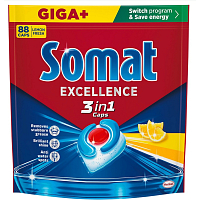 Somat Excellence 3v1 Lemon tablety do myčky 88 ks