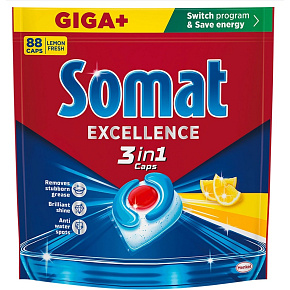 Somat Excellence 3v1 Lemon tablety do myčky 88 ks
