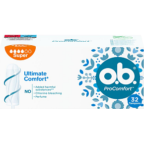 O.B. ProComfort Super tampony, 32 ks