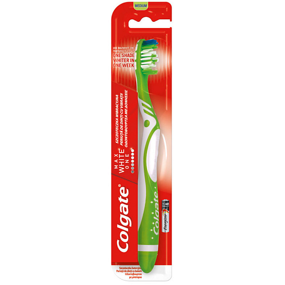 Colgate Max White One Sonic Energy Medium bateriový střední zubní kartáček 1 kus